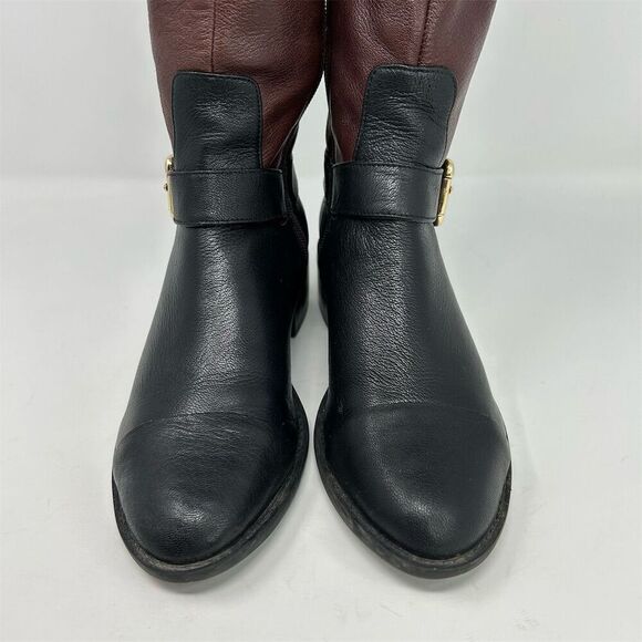 Vince Camuto Leisha Women's Knee High Riding Boots Black and Red Size 7M - Picture 4 of 14